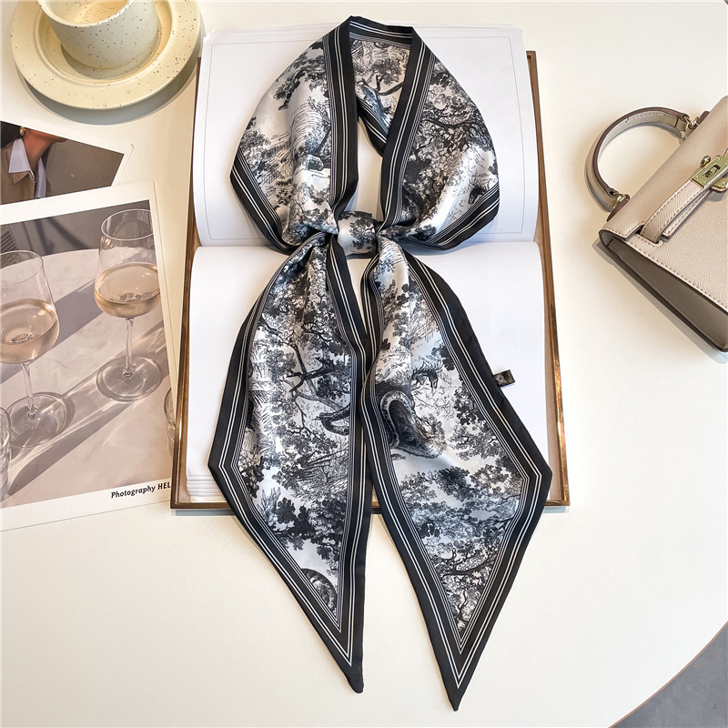 Luxury Long Neckerchief Skinny - Silk Neck Scarf review and price