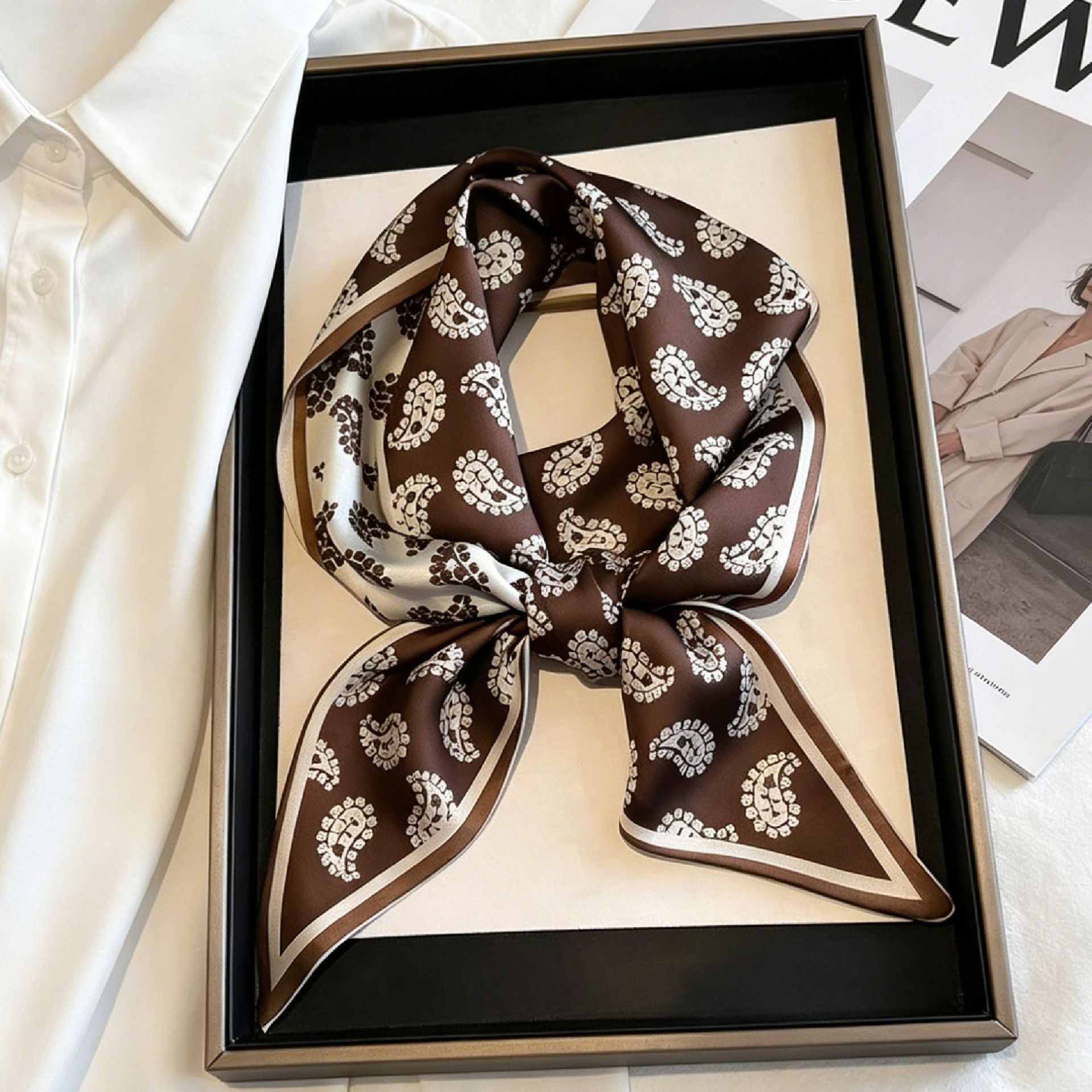 Luxury Long Neckerchief Skinny - Silk Neck Scarf review and price