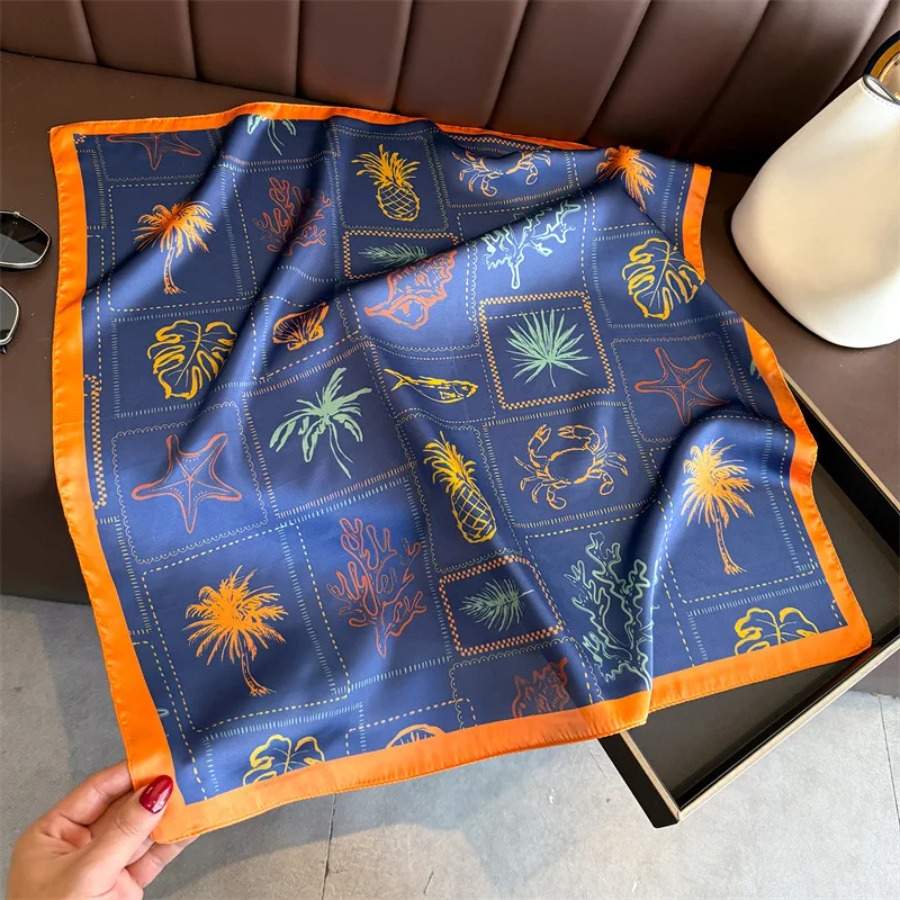 Blue Print Silk Square Scarf W - Bandana Cotton review and price